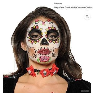 🌟🌟🌟Underwraps day of the dead women costume choker halloween NWT